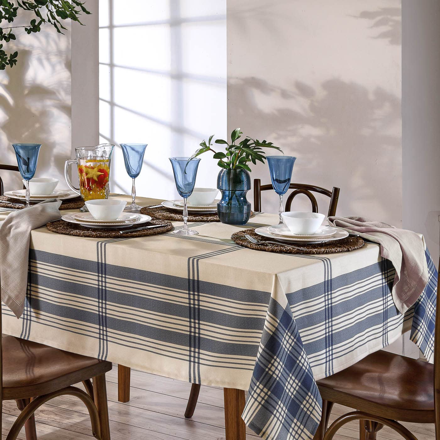 toalha de mesa retangular 6 lugares impermeável