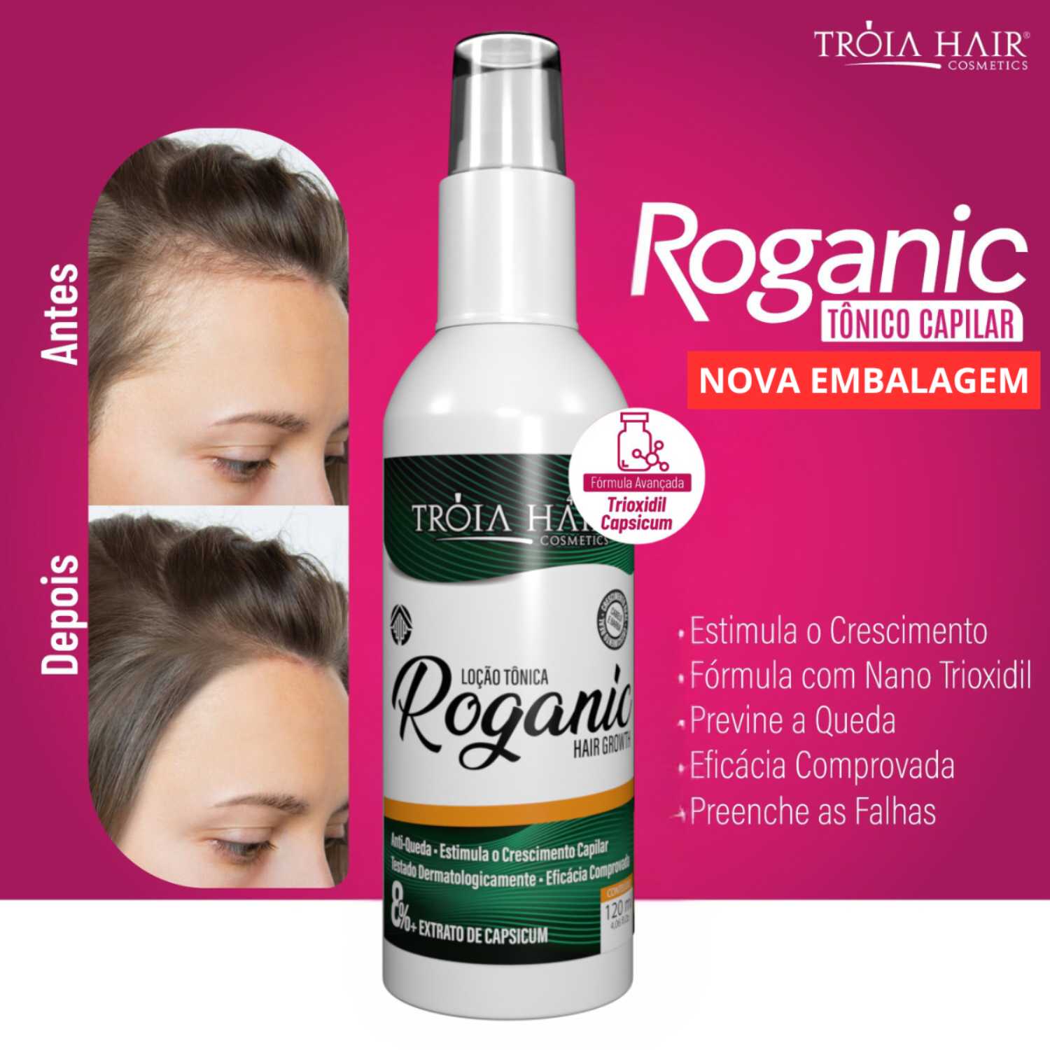 Tônico capilar com óleo de rícino