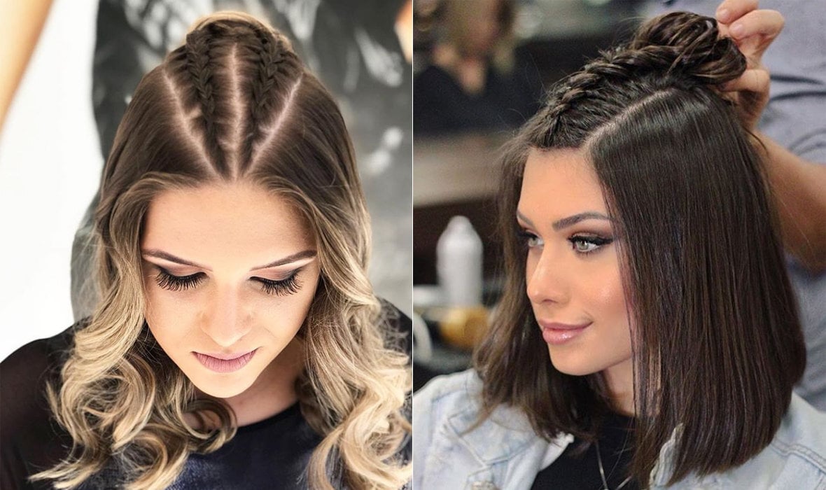 trança em cabelo curto