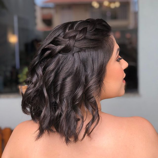 trança em cabelo curto