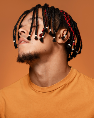 trança masculina duas mechas cabelo curto