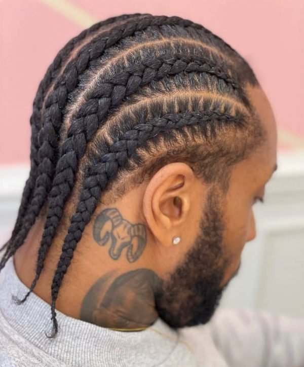 trança masculina duas mechas cabelo curto