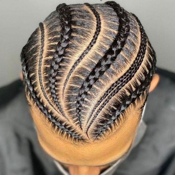 trança masculina duas mechas cabelo curto