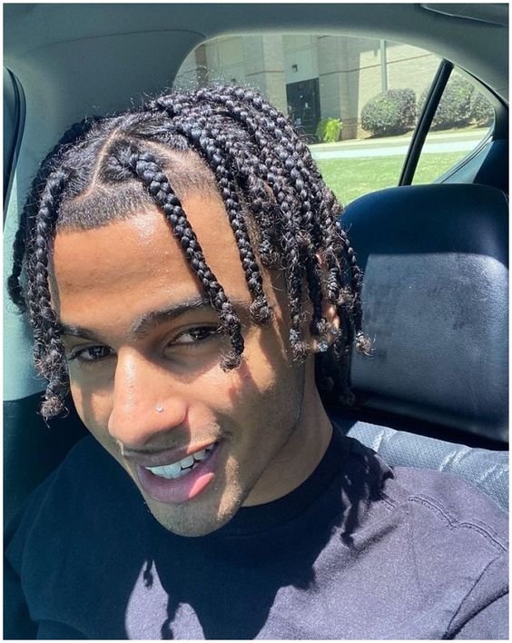 penteados trançados masculinos cabelo curto