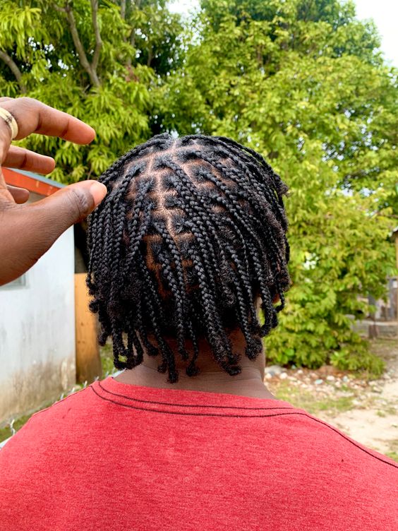 trança masculina jumbo cabelo curto