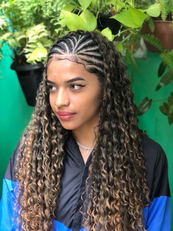 estilos de trança nago para cabelo cacheado