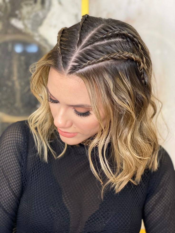trança para cabelo curto