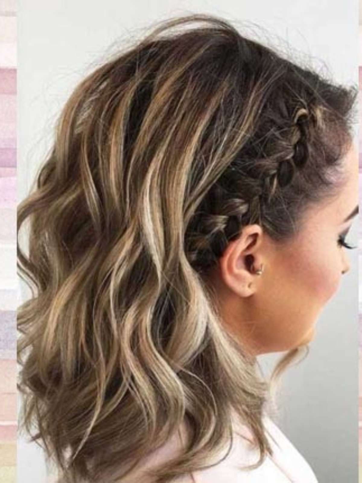 inspiração trança cabelo curto