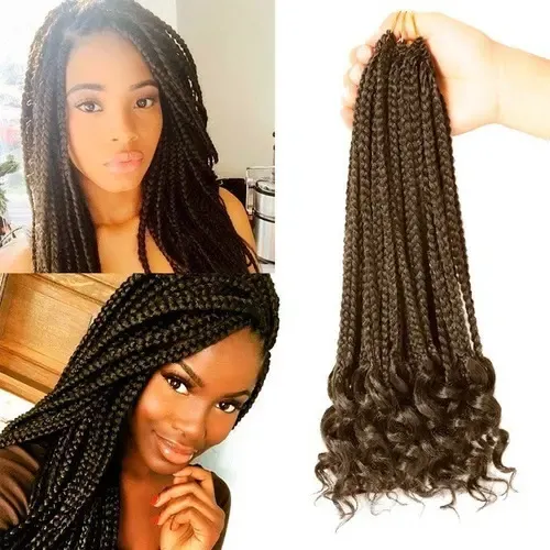 trança solta com linha