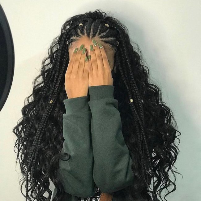 inspiração tranças cabelo cacheado estilos diferentes