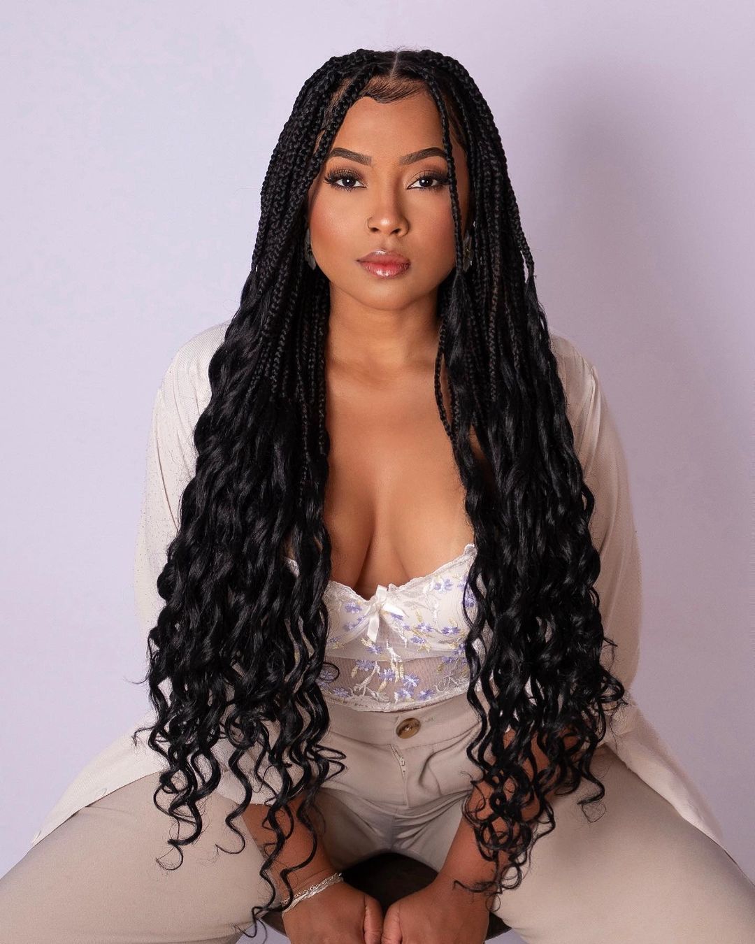 inspiração tranças cabelo cacheado estilos diferentes