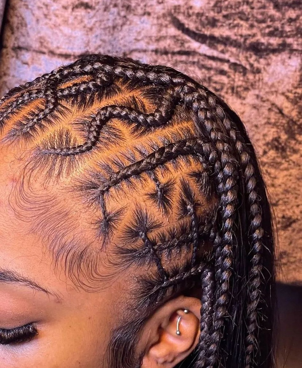 tranças cabelo cacheado