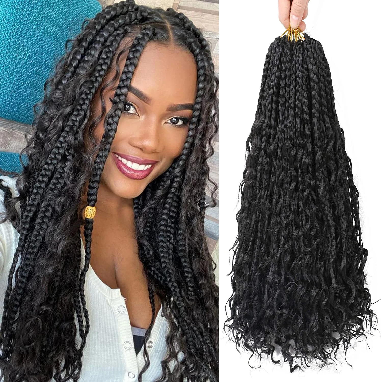 Fulani Braids (combinação de Nagô com Box Braids)
