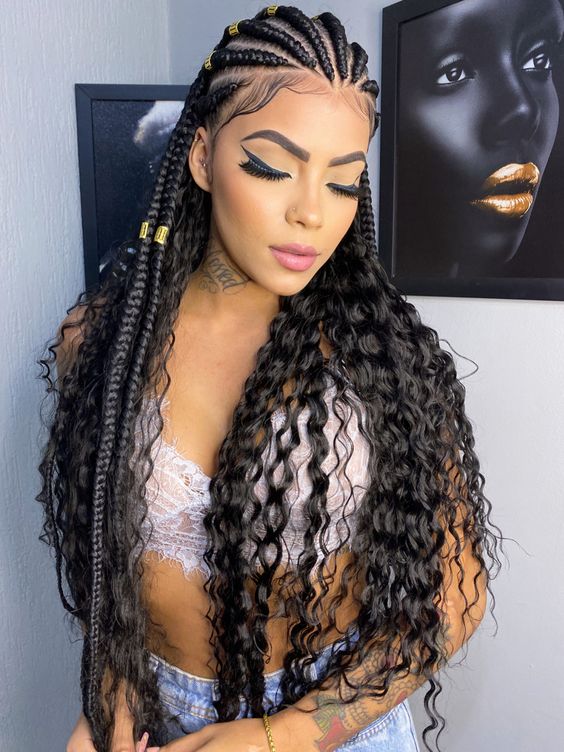 Fulani Braids (combinação de Nagô com Box Braids)