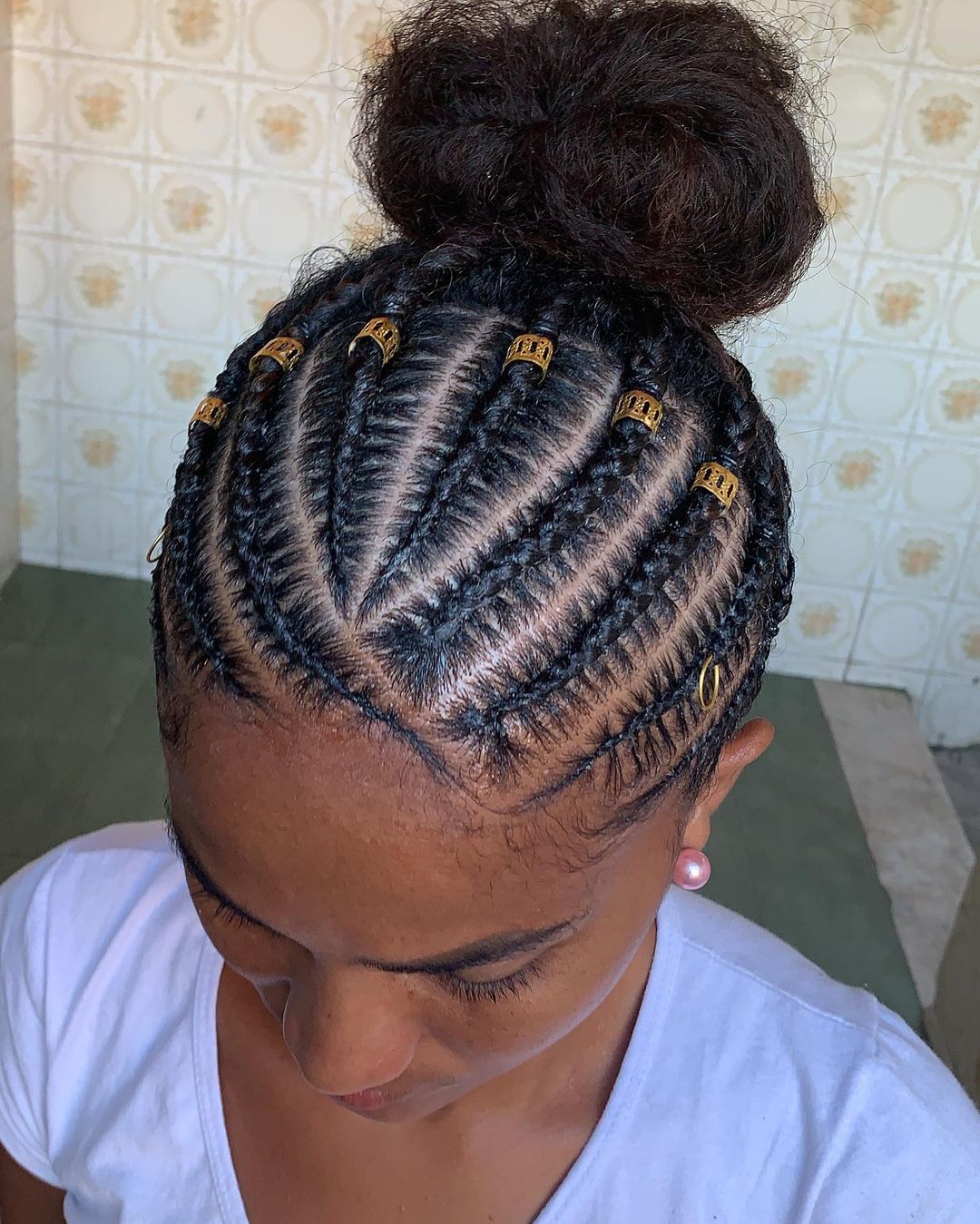 Tranças Nagô Topo com Padrões Geométricos (zig-zag, estrelas, corações)