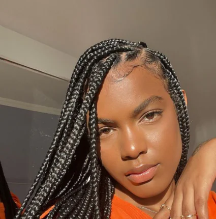 tranças no cabelo todo
