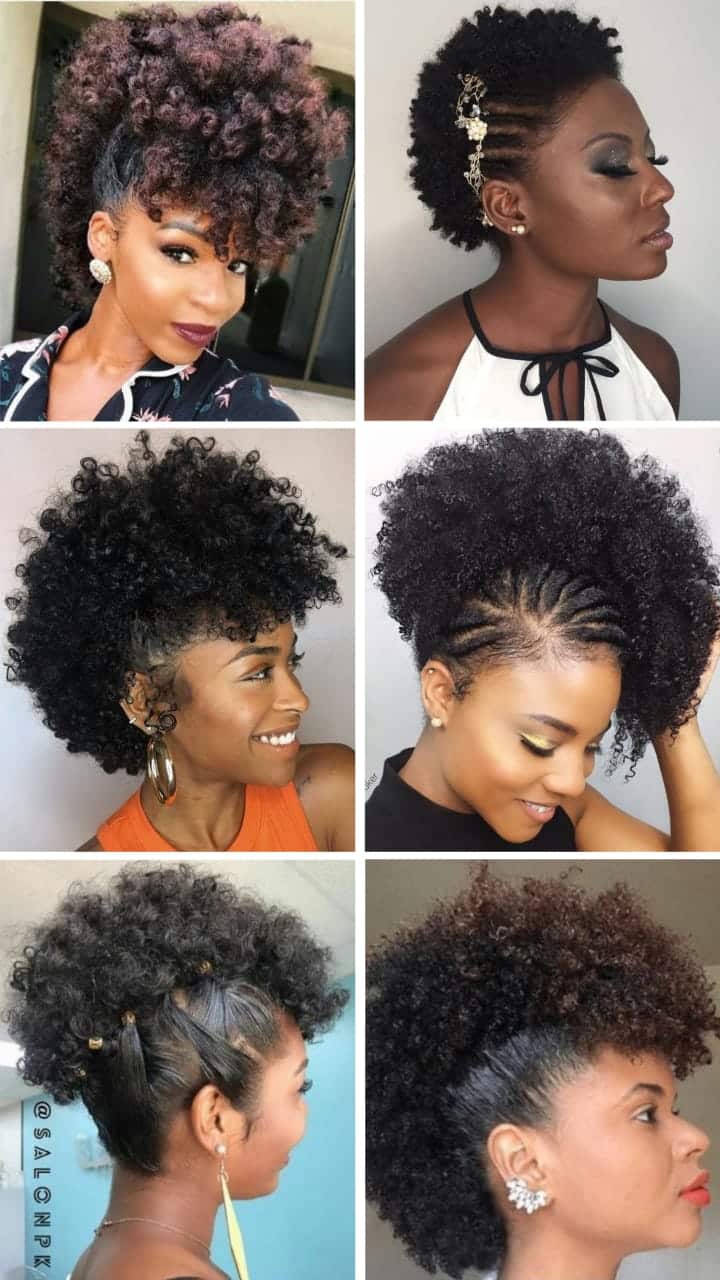 trança lateral cabelo crespo curto