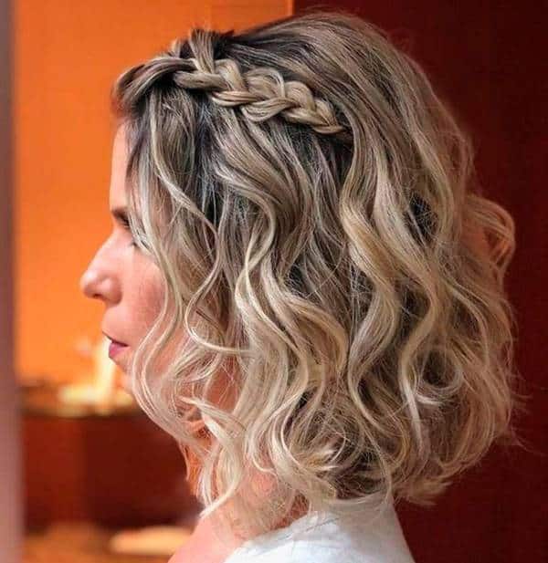 inspiração trança cabelo curto