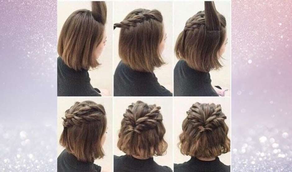 inspiração trança cabelo curto