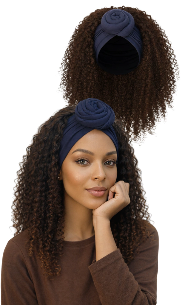 Aprenda 5 Amarrações de Turbante Criativas para Cabelos Cacheados
