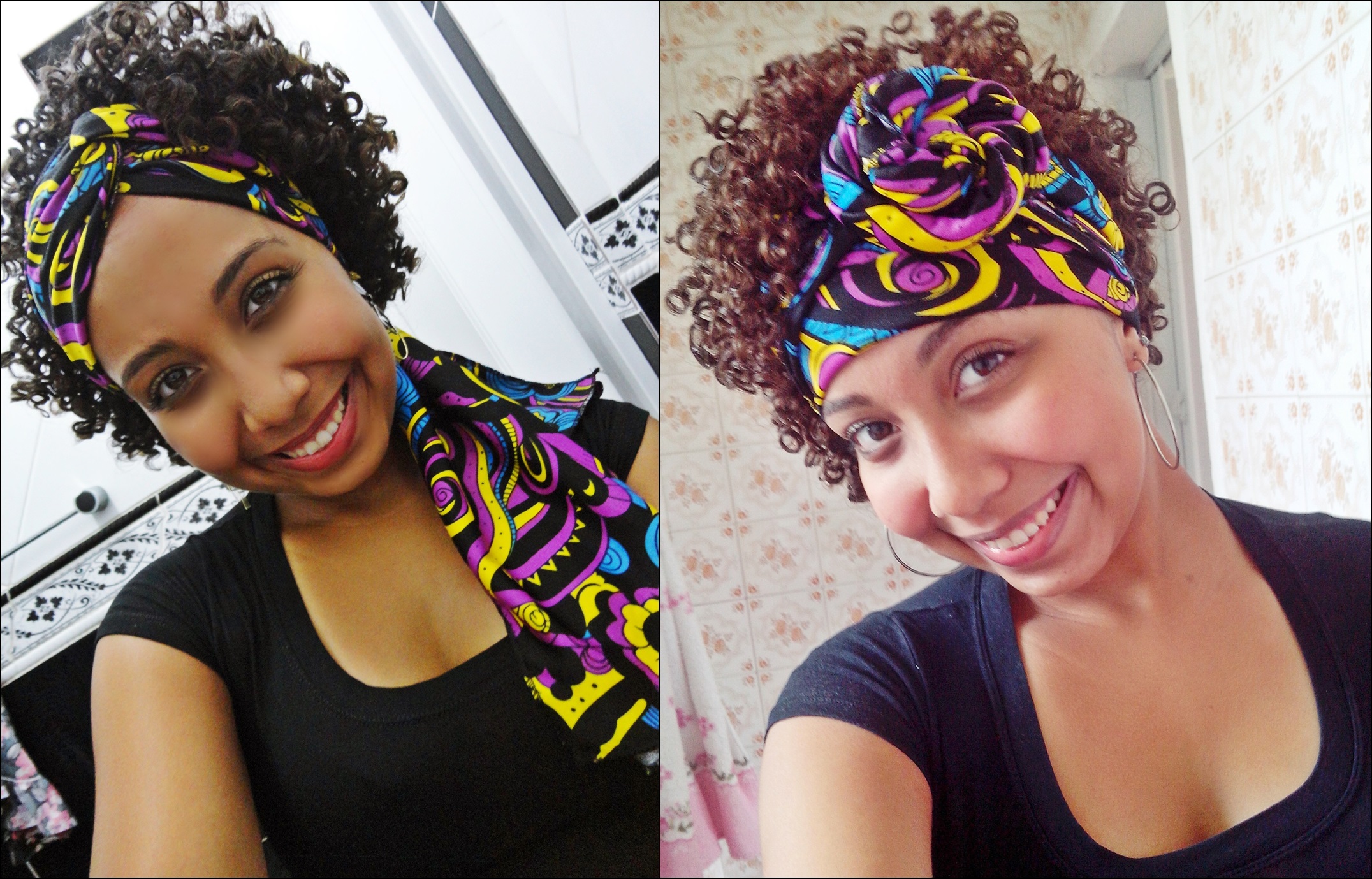 Aprenda 5 Amarrações de Turbante Criativas para Cabelos Cacheados