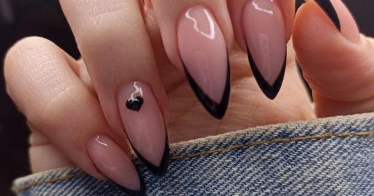 inspiração unha amendoada francesinha