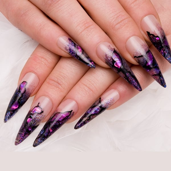 ideias de unhas bailarina e stiletto para festas