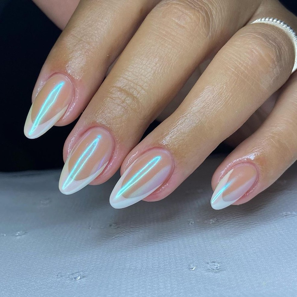 Unha cromada rose gold