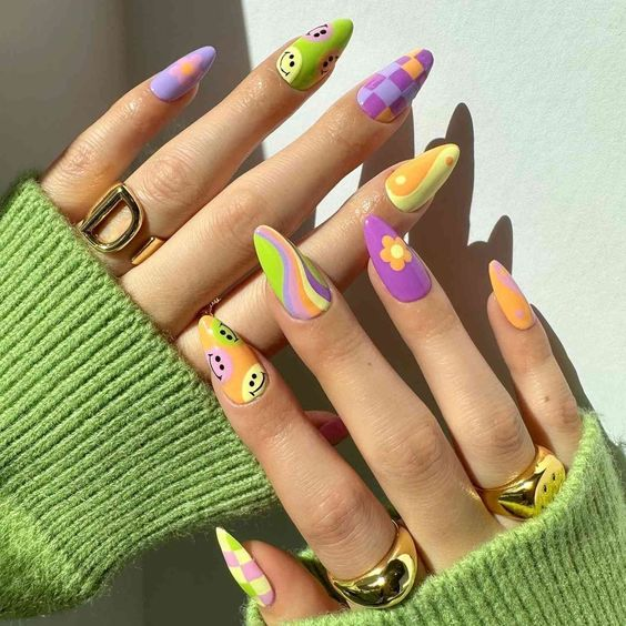 unhas neon vs unhas glitter qual escolher