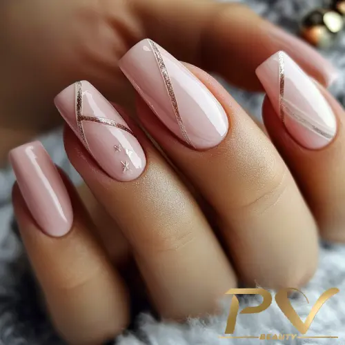 ideias de unhas de fibra decoradas delicadas