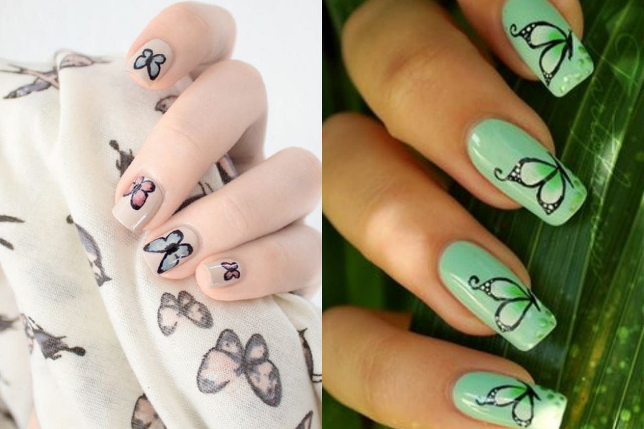 esmalte efeito borboleta