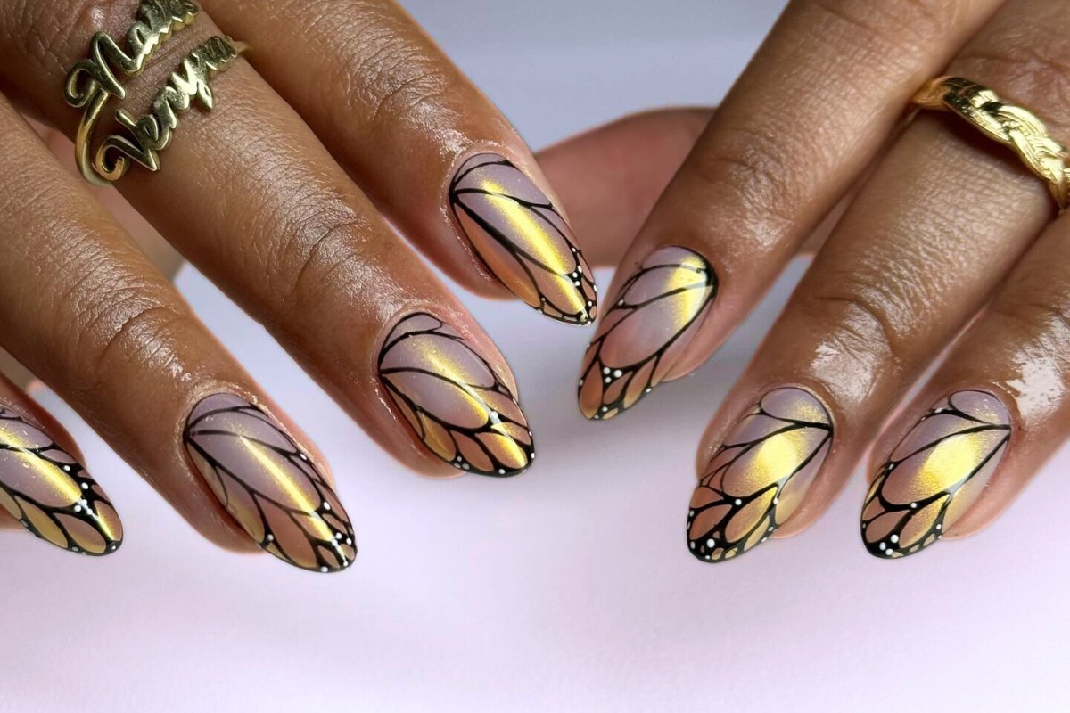 esmalte efeito borboleta