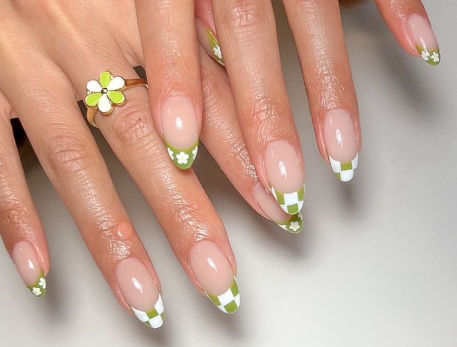 Unha Decorada Com Verde