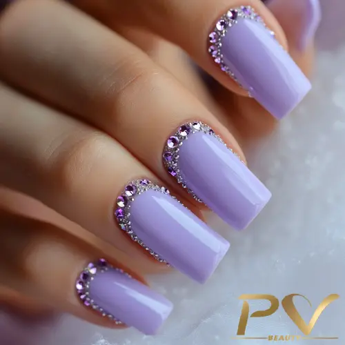 unha de fibra com glitter