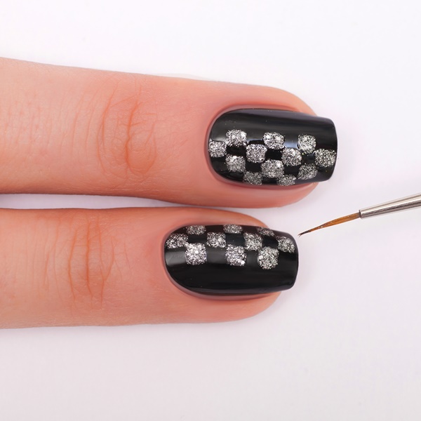 como fazer unha decorada inverno simples