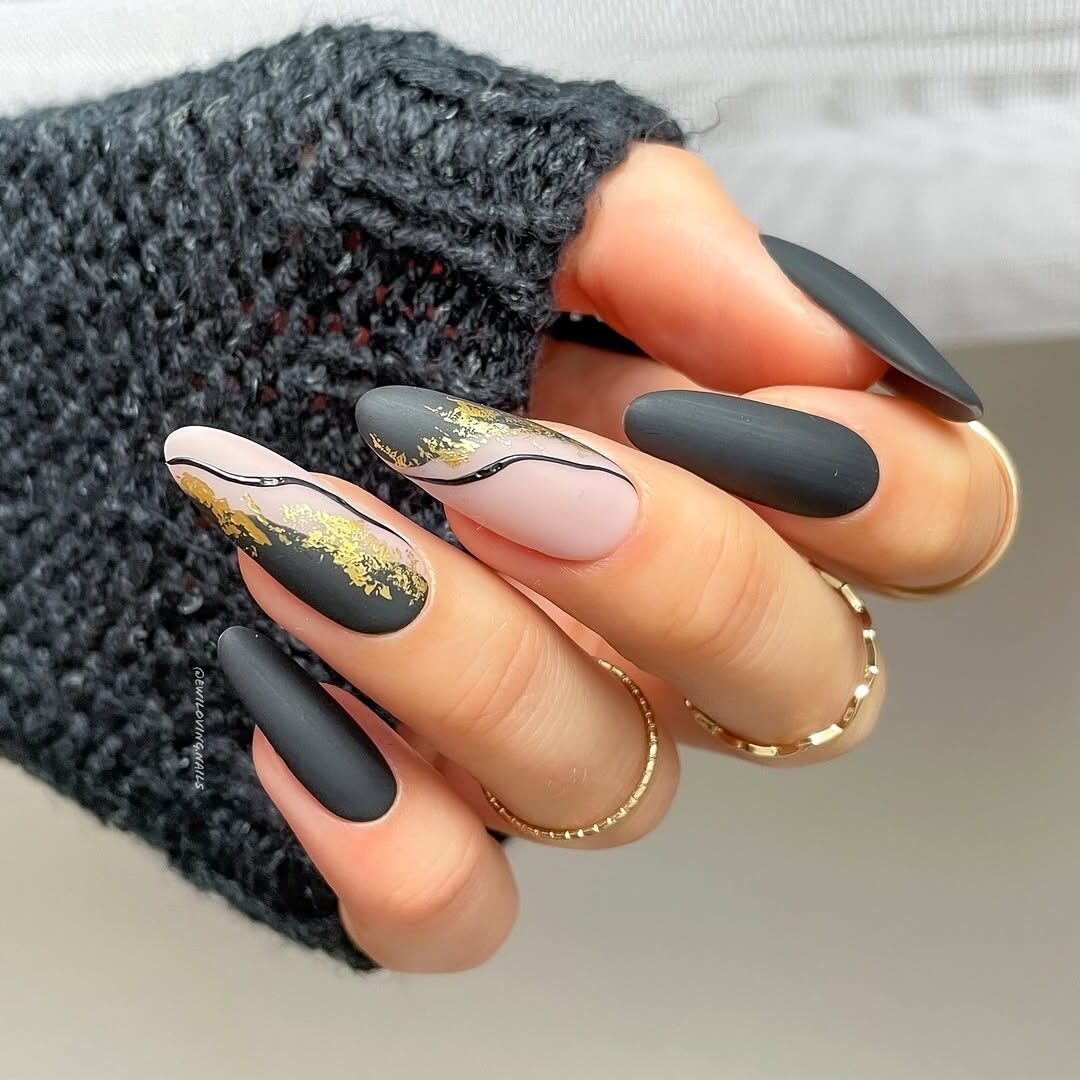 unha decorada longa inverno