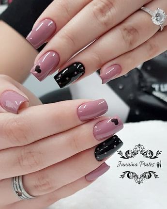 unha rosa com branco