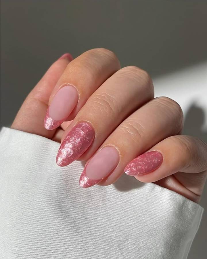 unha rosa queimado