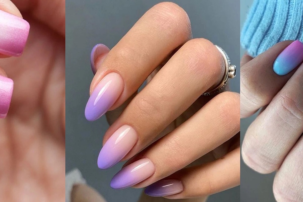 Degradê de Cores Unhas