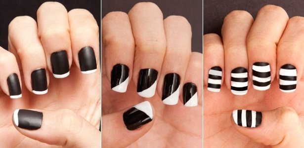 erros comuns ao fazer unhas preto e branco