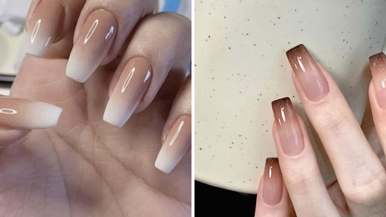 Unhas bege minimalistas