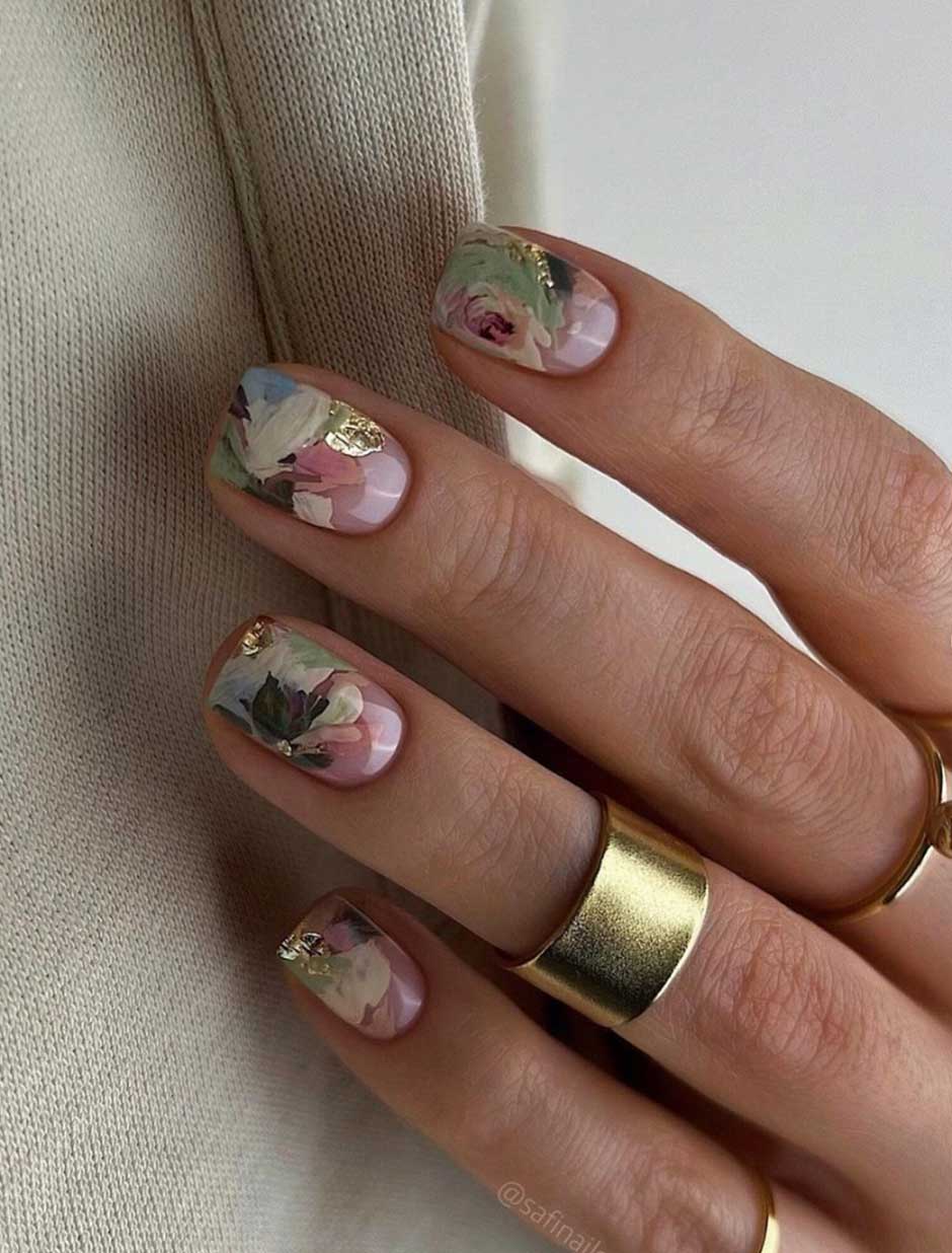 unhas curtas decoradas