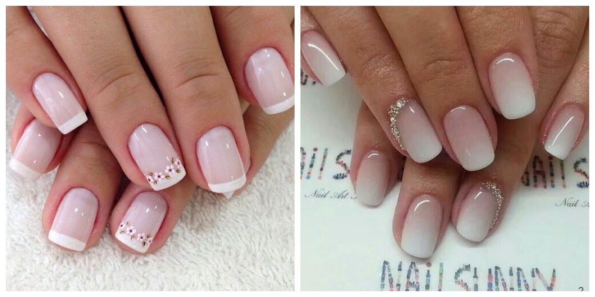 unhas de noiva delicada