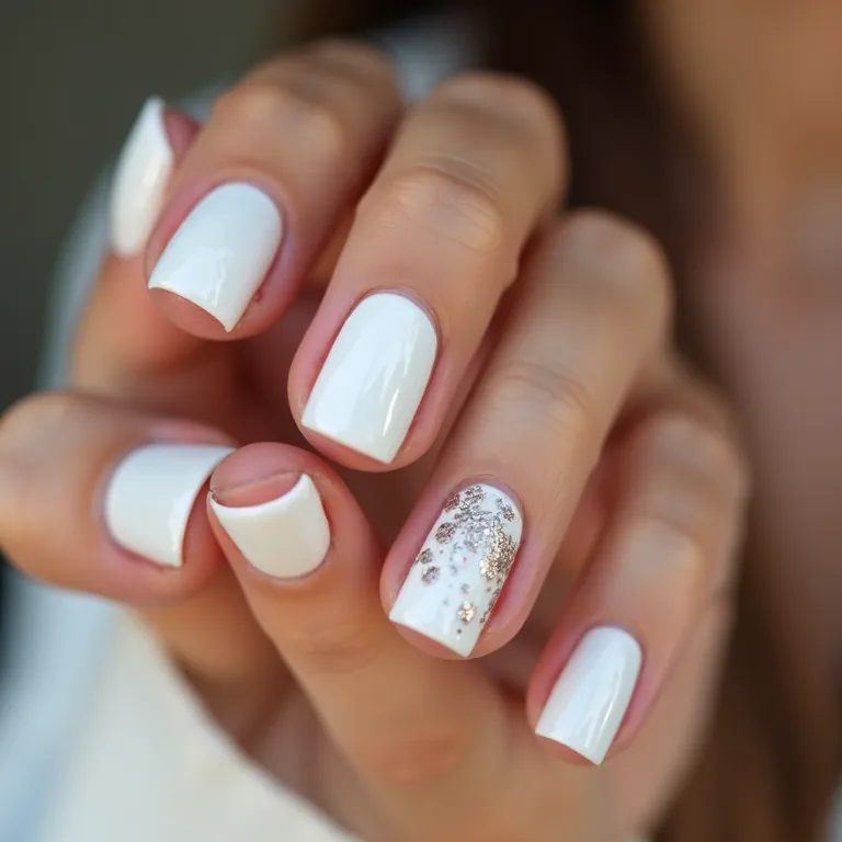 unhas decoradas branco para casamento