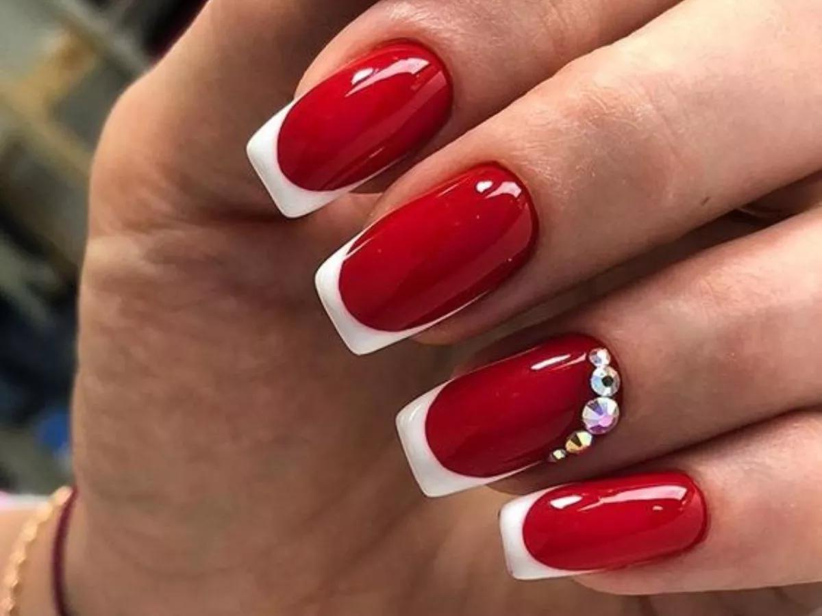 inspiração unhas decoradas vermelhas simples