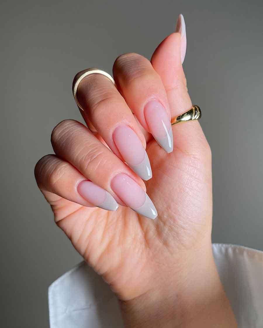 unhas delicadas francesinha colorida