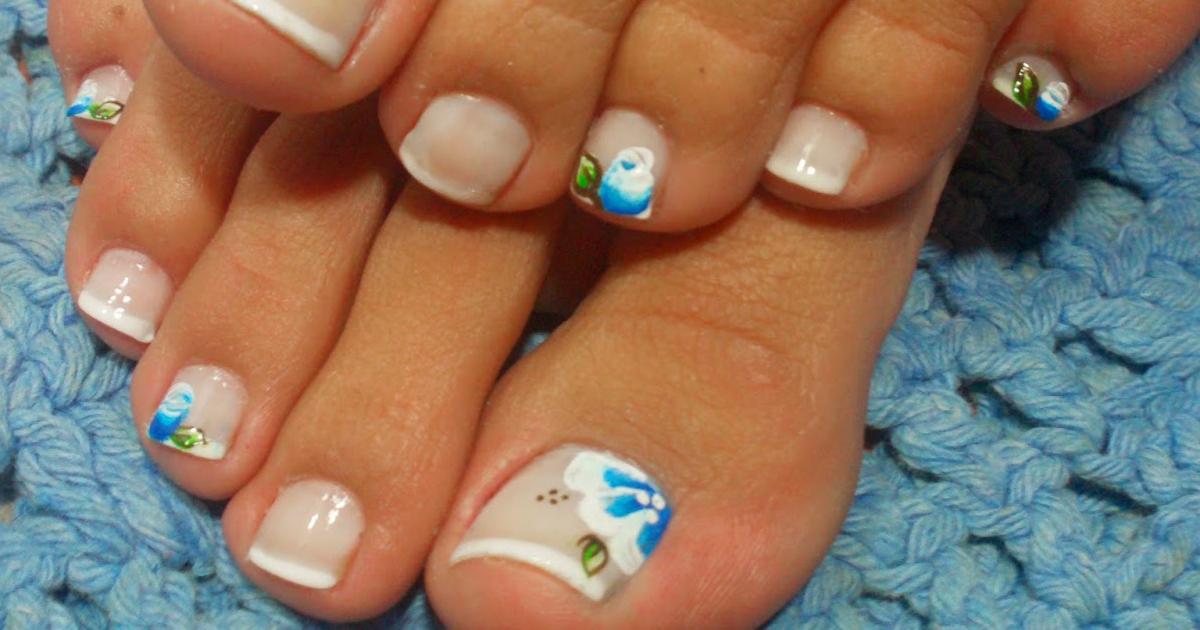 unhas decoradas no pé