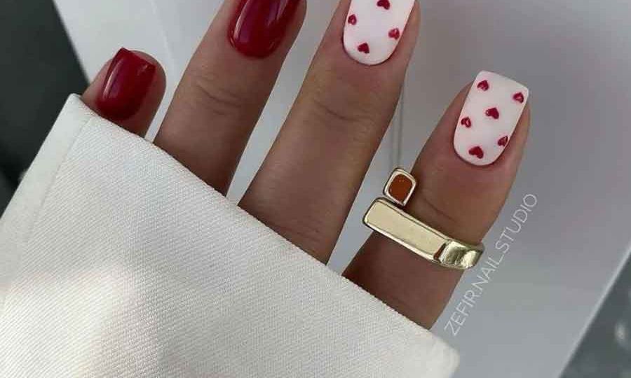 como fazer unhas decoradas vermelhas delicadas com strass