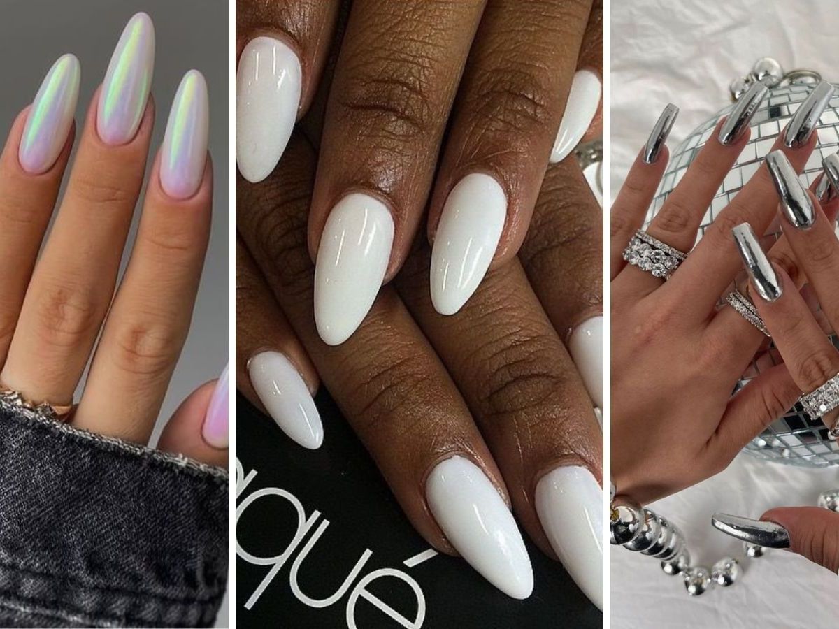 unhas cromadas vs unhas glitter ano novo