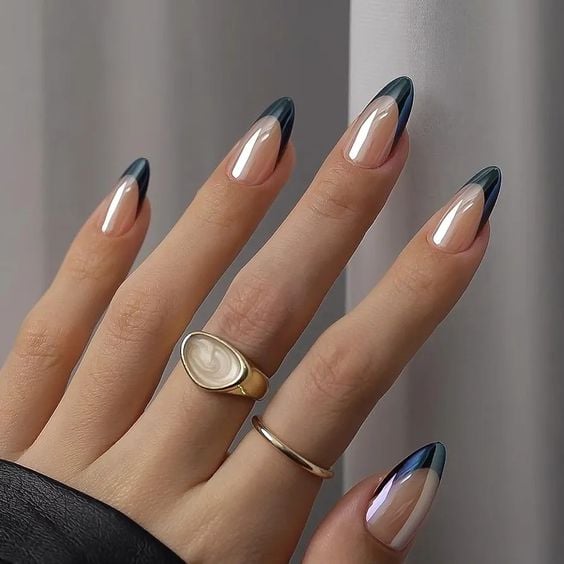 unhas francesinha ou baby boomer para noivas